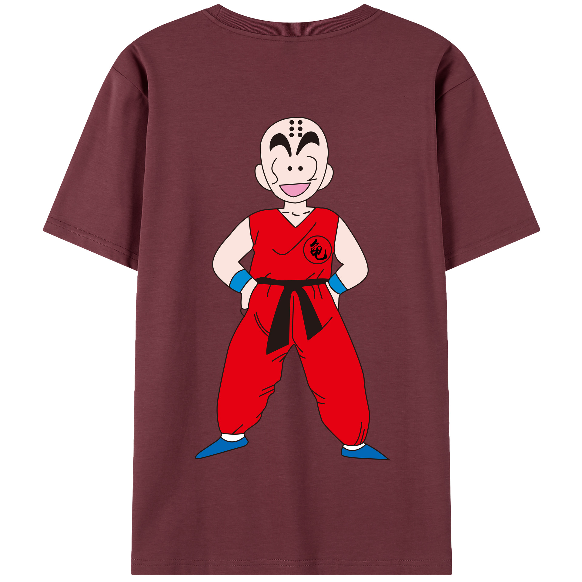 （画像用） ドラゴンボール クリリン DRAGON BALL krillin 綿100％半袖Tシャツ（背面プリント）